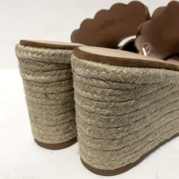 Kate Spade Toby Suede Tan Espadrille Wedge Sandal Size 7.5 - Picture 7 of 12